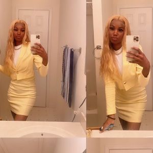 Yellow Two Piece Office Set